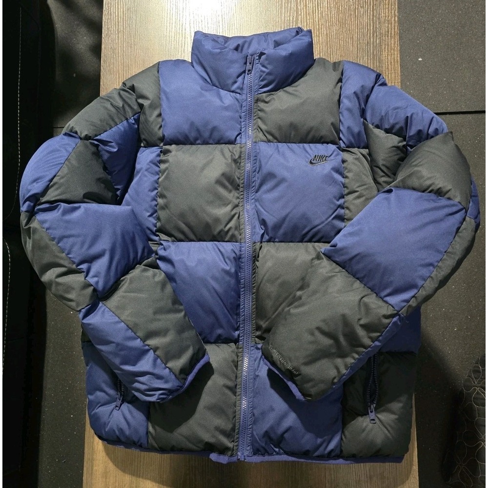 Nike Sportswear Club Men's Therma-FIT Down Puffer Jacket Medium Blue And Black